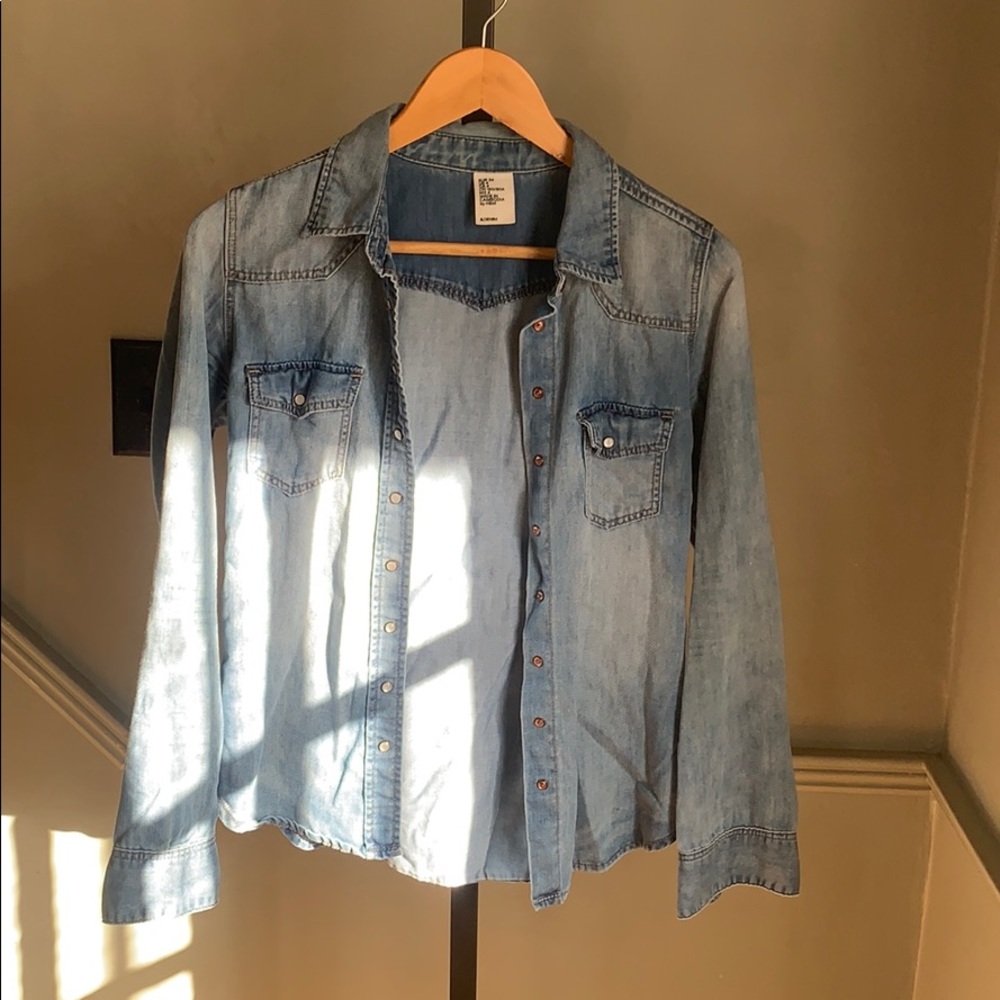 Denim button up